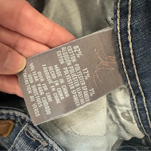 Seven7 Melissa McCarthy Classic Medium Wash Straight Leg Cropped Jean Sz 14W GUC - Picture 5 of 7